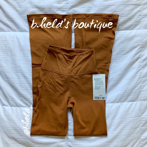 lululemon Groove Super HR Flared Pant Nulu Butternut Brown Size 2 New NWT - Picture 15 of 16